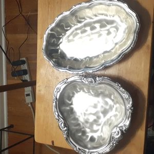 2 Vintage Quist, and WMF silver plated trays.